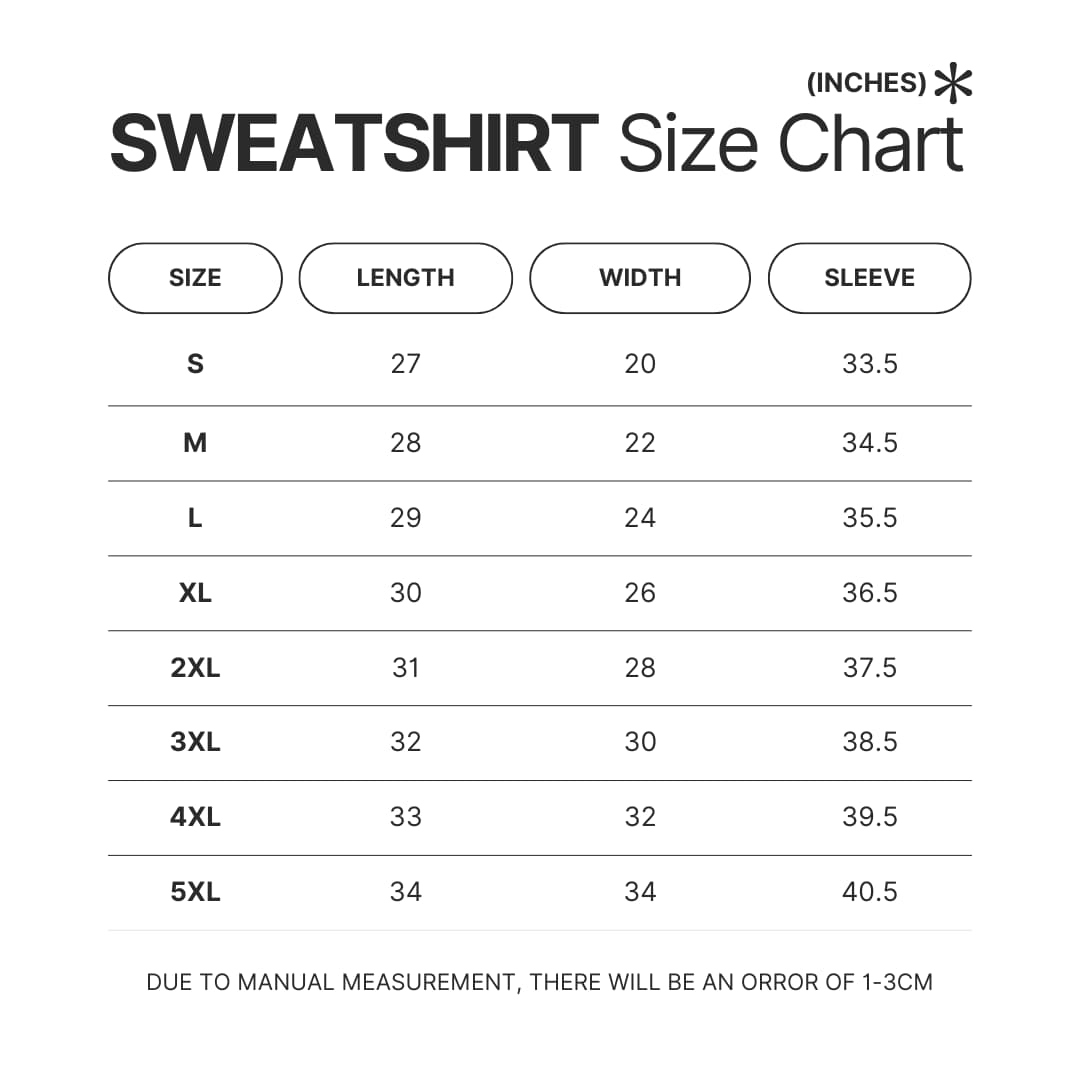 Sweatshirt Size Chart - Lainey Wilson Shop